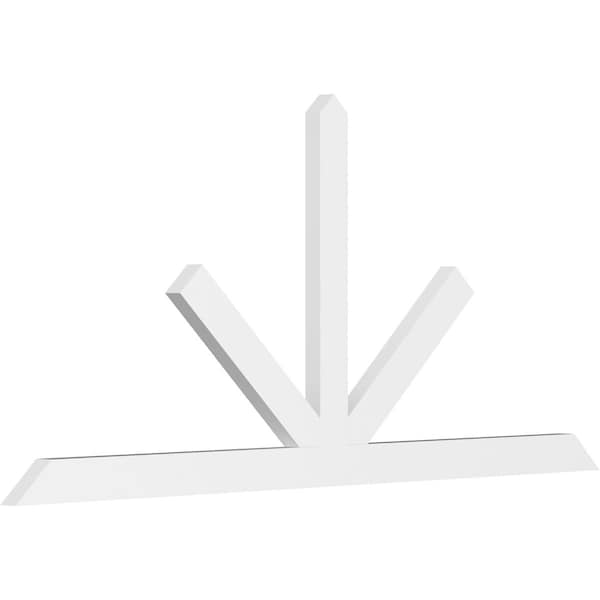 Ekena Millwork Saratoga Architectural Grade PVC Gable Bracket, 84"W x 38 1/2"H x 2"D x 4"F, 11/12 Pitch GBP084X39X0204SAR00 - main